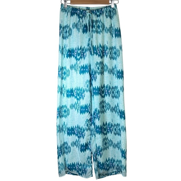 Badgley Mischka American Glamour Wide Leg Pull-on Slinky Drawstring Pants Small - Picture 1 of 7